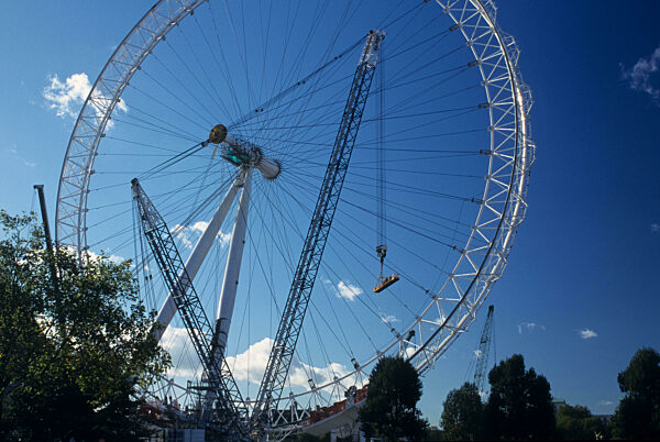 London, Bau Des London Eye - London, Construction Of The London Eye