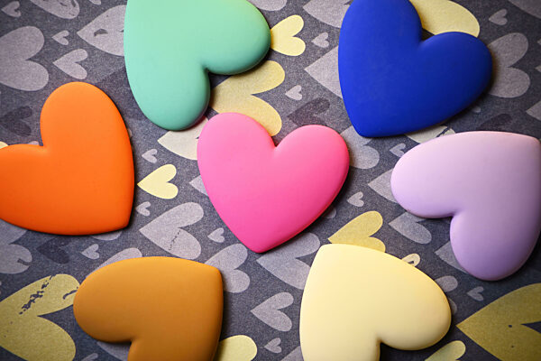 Bunte Herzen, Symbolfoto Valentinstag