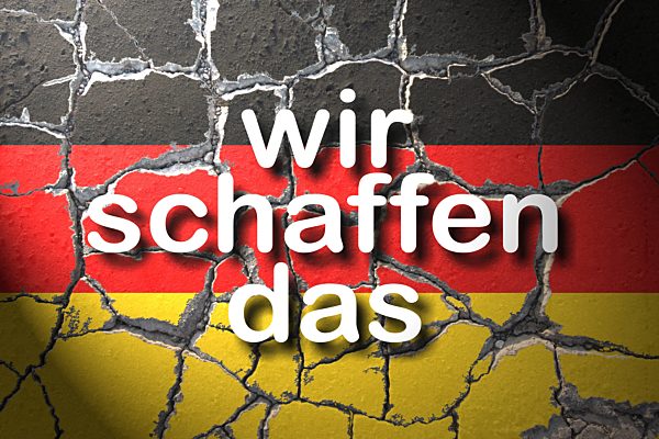 Symbolbild für die Handhabung und Bewältigung der Flüchtlingsproblematik...