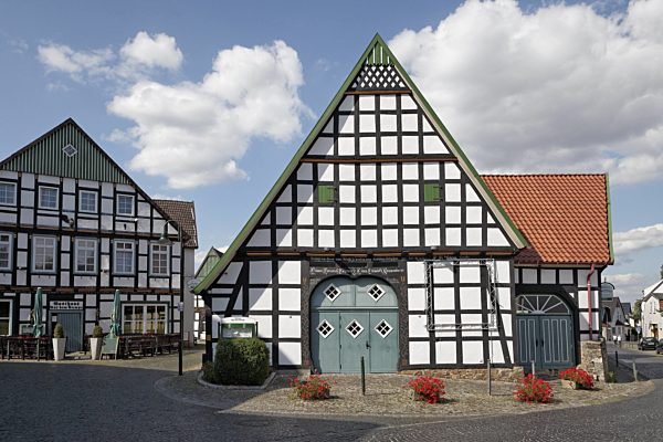 Bad Essen, Fachwerkhaus an der Nikolaistraße, Osnabrücker Land, Niedersachsen