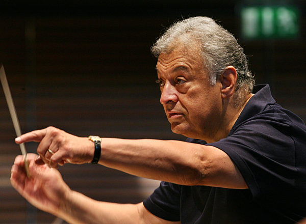 Dirigent Zubin Mehta probt mit dem Israel Philharmonic Orchestra am...
