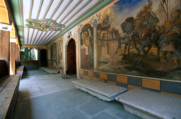 Blick auf die Wandmalerei in der Kirche Sveti Konstantin i Elena in Plovdiv...