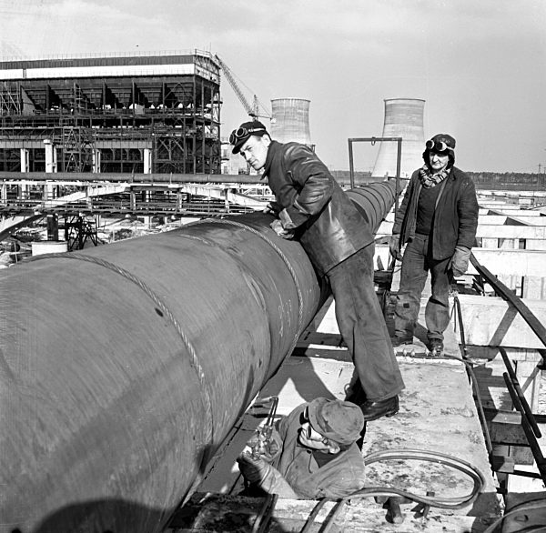 DDR - Kraftwerk Vetschau im Bau