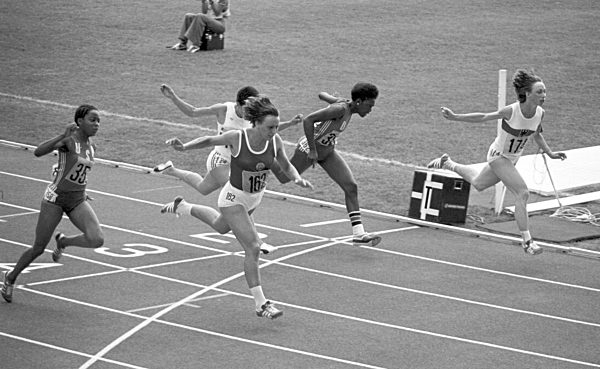 DDR - Olympia '76 - 100-m-Finale Frauen - Silber für Stecher