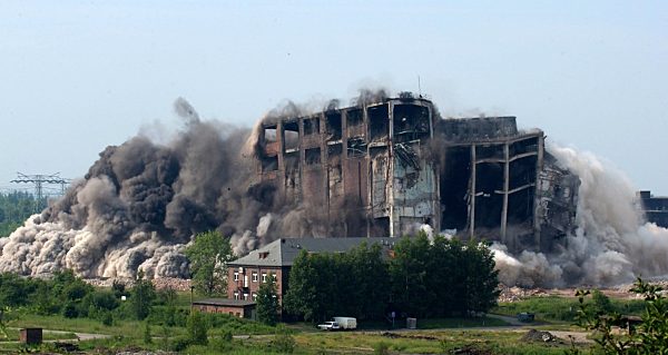 Sprengung Kraftwerk II Espenhain