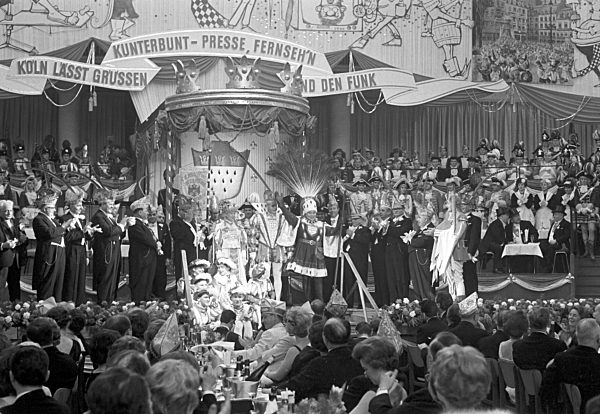 Karneval in Köln 1963: Proklamation des Kölner Dreigestirns
