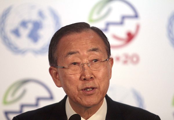 Ban Ki-moon talks on Rio+20 document