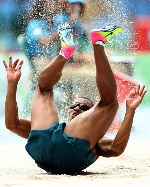 Brazilian paratleta Ricardo Costa wins the race the long jump, held in Engenhao Stadium, in Engenho de Dentro, north of Rio