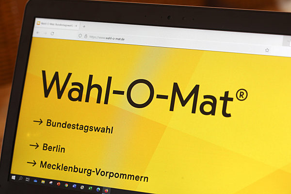 Themenbild - Startseite, Internetseite, Internetportal von Wahl-O-Mat zur Bundestagswahl 2021