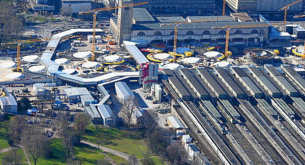 Luft Luftbild
Stuttgart Hauptbahnhof Bahnhof Stuttgart 21