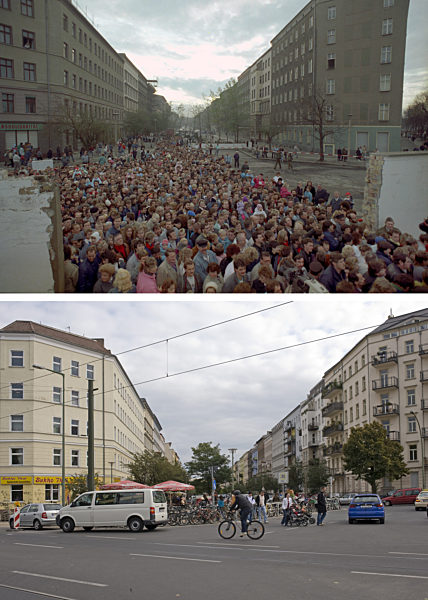 Bildgegenüberstellung geteiltes Berlin - 1961/2009