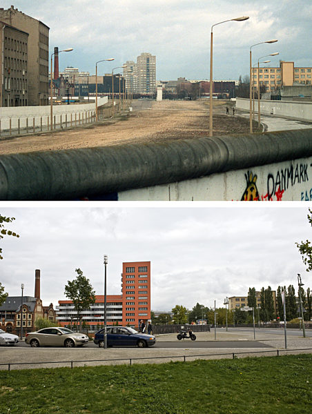Bildgegenüberstellung geteiltes Berlin - 1988/2008
