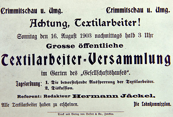 Textilarbeiterstreik Crimmitschau 1903/1904
