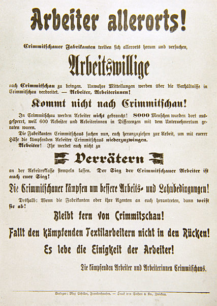 Textilarbeiterstreik Crimmitschau 1903/1904
