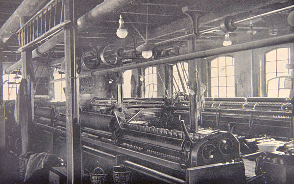 Textilarbeit in Crimmitschau um 1900