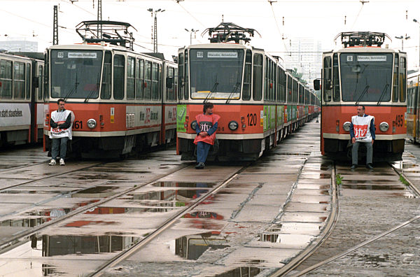 ÖTV-Streik in Berlin (Archivfoto und Text 1996)