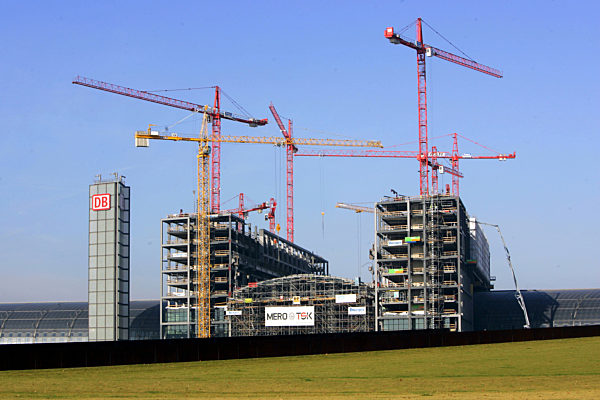 Die Großbaustelle des Berliner Hauptbahnhofs
