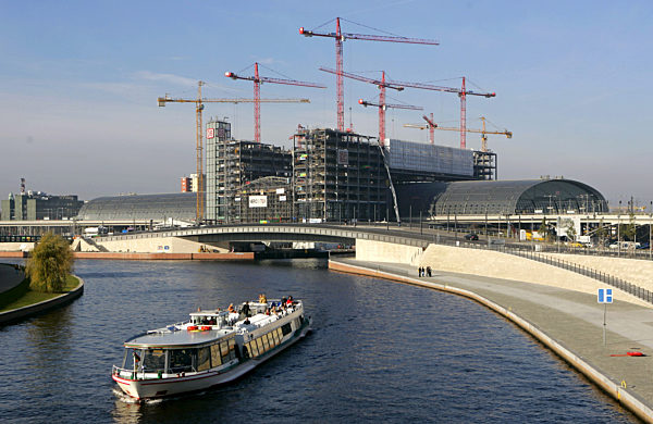 Die Großbaustelle des Berliner Hauptbahnhofs