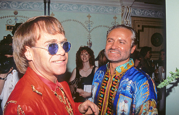 Gianni Versace with Elton John at Versace's party Â©