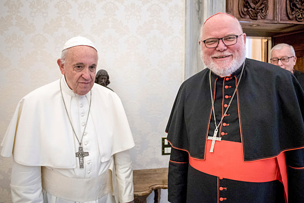 May 27, 2019 : Pope Francis meets Card. Reinhard Marx, Archbishop of München und Freising (Federal Republic of Germany), Coordinator of the Council for the Economy, during a private audience in the Vatican.