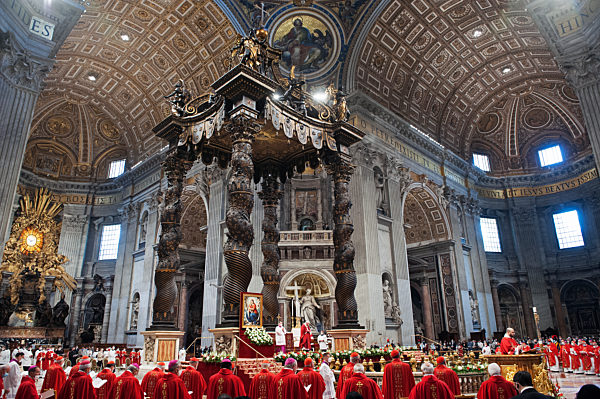 Pope Francis celebrates a Pentecost Mass