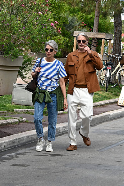 76th Cannes Film Festival 2023, celebrity sighting, Mads Mikkelsen and wife Hanne Jacobsen on the Croisette