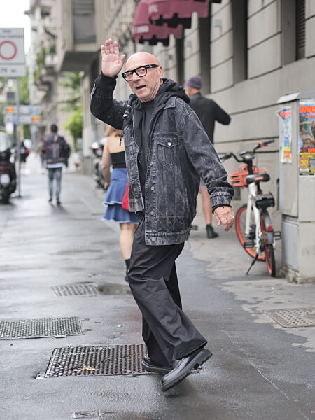 Domenico Dolce after the Dolce & Gabbana fashion show during the Milan Fashion Week women's autumn winter 2023/2024 collections