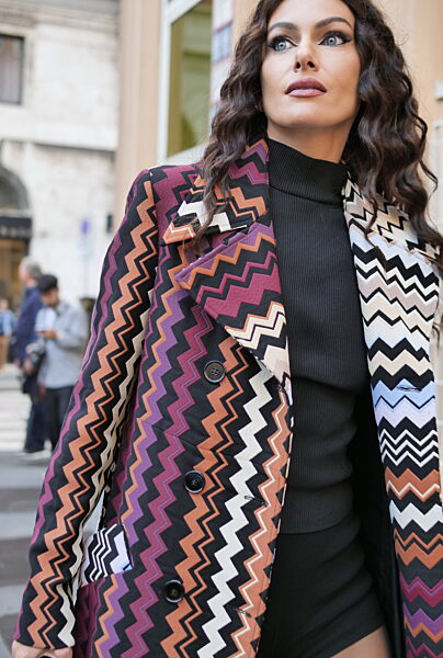 Guests before the Missoni fashion show during the Milan Fashion Week women's autumn winter 2023/2024 collections