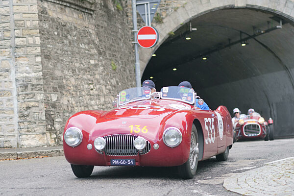 The forty-second edition of the 1000 Miglia 2024 has started with departure from Brescia and first stop in Bergamo.