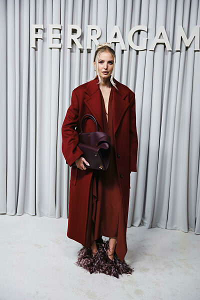 Milan, Milan Women's Fashion Week: Spring/Summer 2025 - Guests at the Ferragamo show