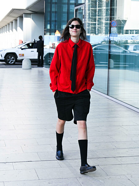 Milan, Milan Women's Fashion Week: exits from Palazzo Parigi