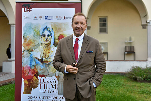 Lucca, Arrival of American actor Kevin Spacey at the San Micheletto complex