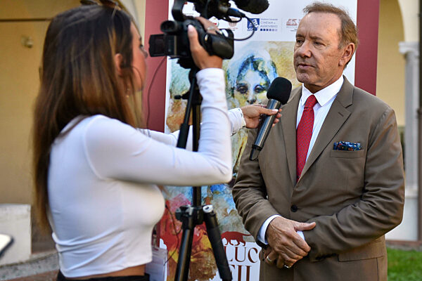 Lucca, Arrival of American actor Kevin Spacey at the San Micheletto complex
