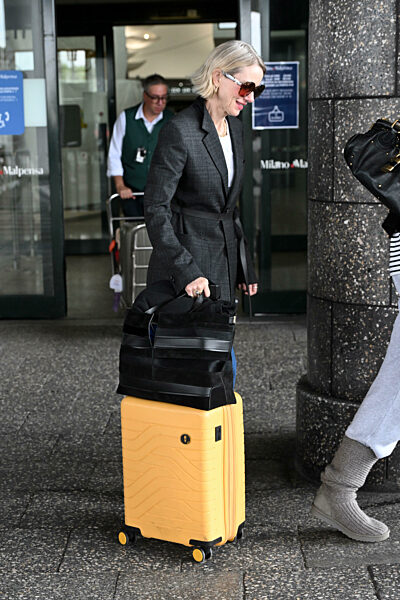 Milan, Naomi Watts's arrival at Malpensa Airport
