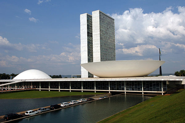 Die Gebäude des Nationalkongresses in Brasilia