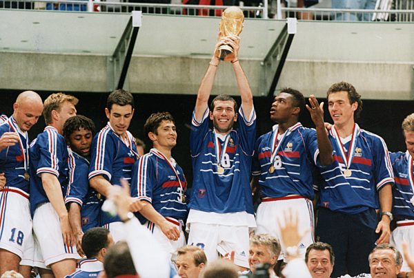 firo :  12.07.1998
Fußball,  WM WELTMEISTERSCHAFT 1998 
WORLD CUP FINAL FINALE
Brasilien - Frankreich Brazil - France 0:3