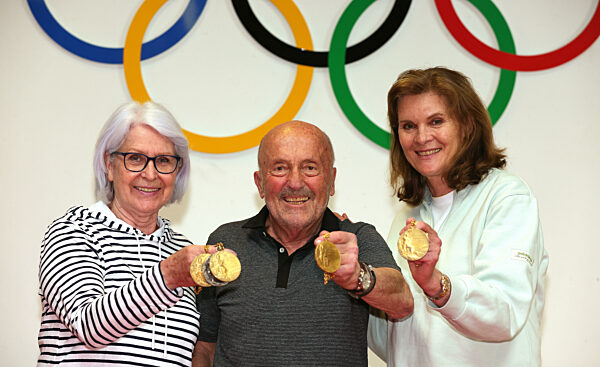 firo :  26.04.2022,
Olympia, Olympische Spiele,München 1972,
50 Jahre nach dem Olympiasieg, Leichtathletik,
drei Legenden treffen sich,