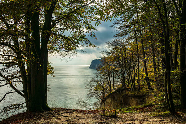 Die Ostseeküste auf der Insel Rügen im Herbst.