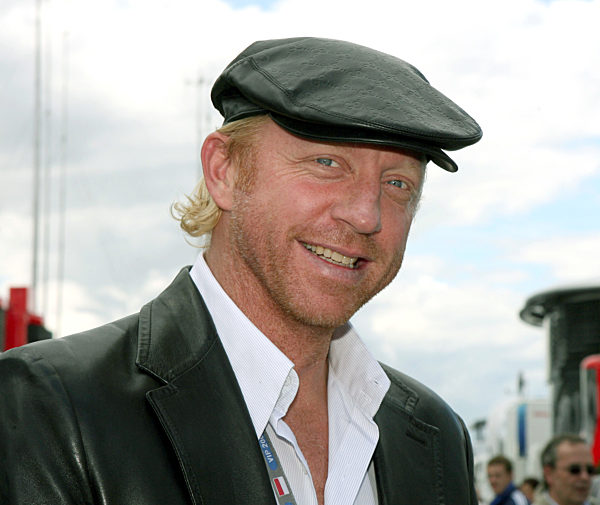 Former tennisplayer Boris Becker before the start of the F1 Grand Prix of...