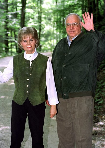 German Chancellor Helmut Kohl on holiday in Austria