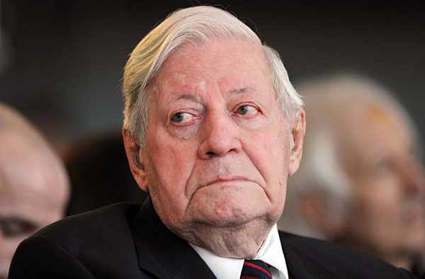Former German chancellor Helmut Schmidt