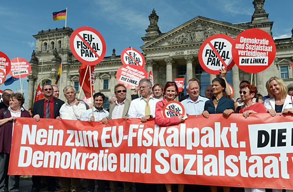 Demonstration gegen den EU-Fiskalpakt
