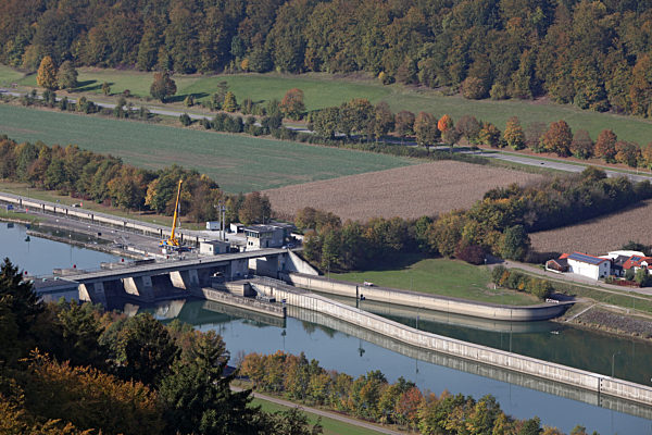 Main-Donau-Kanal in Kelheim in Niederbayern
