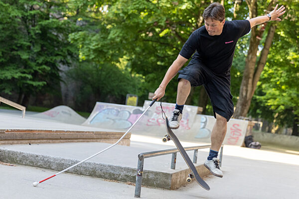 Blinder Skateboarder: «das Normalste der Welt»