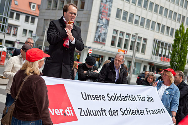Schlecker-Betriebsrätinnen demonstrieren in Nürnberg