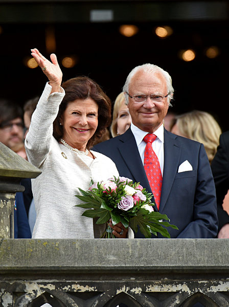 König Carl Gustav und Königin Silvia in Aachen