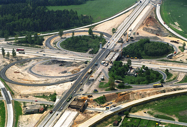 Berüchtigt und gefürchtet bei den Autofahrern - der Engpaß Hermsdorfer Kreuz...