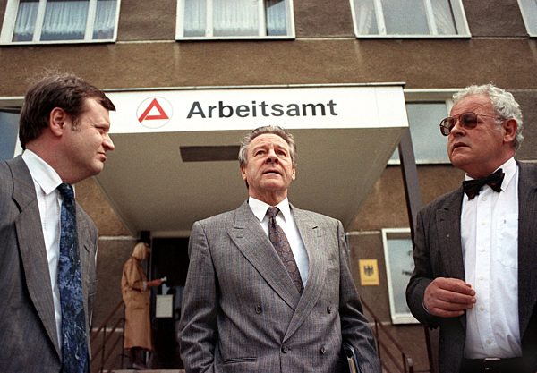 Heinrich Franke besuchte Arbeittsamt (Archivfoto und Text 1991)