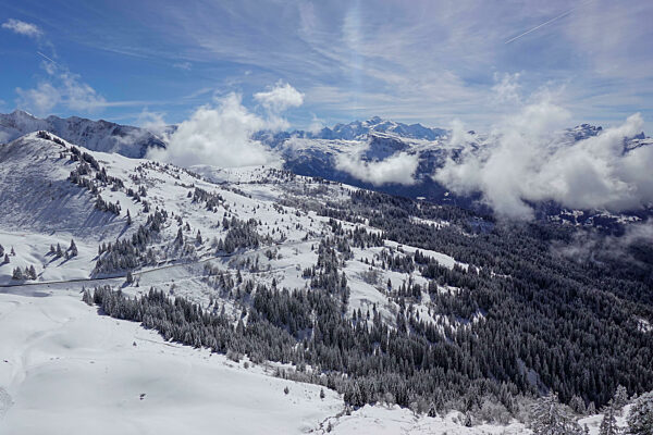 Bergkette, Gipfel, Mont Blanc, Savoyer Alpen, Frankreich