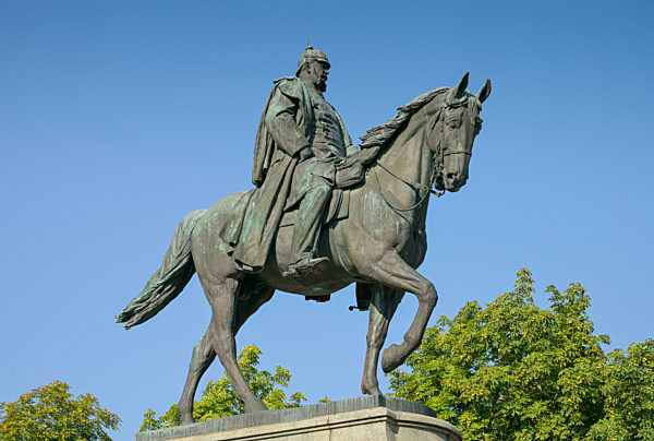 Reiterstandbild Kaiser Wilhelm I, Karlsplatz, Stuttgart, Baden-Württemberg, Deutschland